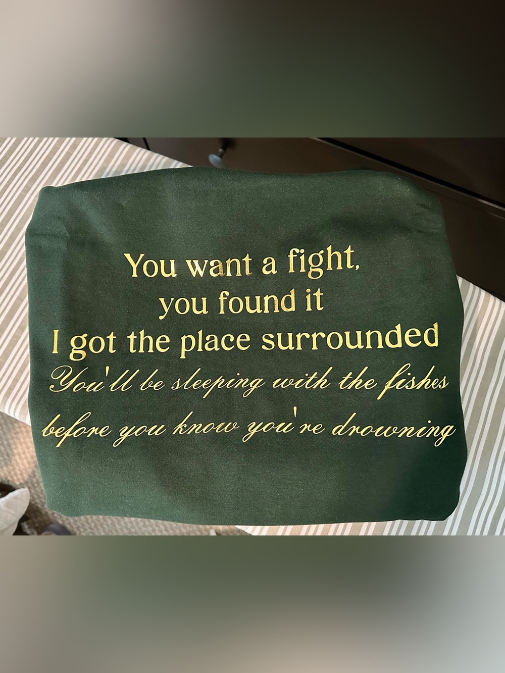 Taylor Swift The Life of a Showgirl Father Figure Forest Green Sweatshirt Large